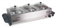 Living by Nostalgia BCD332 3-Station Mini Buffet Server with Warming Tray Living by Nostalgia BCD332 3-Station Mini Buffet Server with Warming Tray