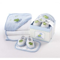 babyaspen 4-Piece Bathtime Gift Set, 0-6 months, Finley the Frog babyaspen 4-Piece Bathtime Gift Set, 0-6 months, Finley the Frog