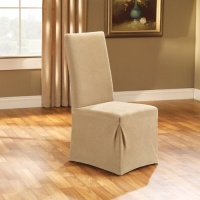 Sure Fit Stretch Pique Dining Room Chair Slipcover, Cream Sure Fit Stretch Pique Dining Room Chair Slipcover, Cream