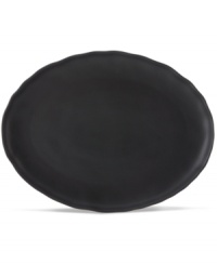 Find stylish versatility in the organic shape and matte-glazed finish of the Casual Luxe oval platter from Donna Karan by Lenox. Durable stoneware in modern black is an ideal host for everyday meals and a natural go-to for entertaining. Find stylish versatility in the organic shape and matte-glazed finish of the Casual Luxe oval platter from Donna Karan by Lenox. Durable stoneware in modern black is an ideal host for everyday meals and a natural go-to for entertaining.