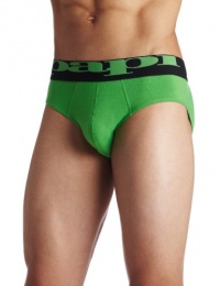 Papi Men's Eye Candy Stripe Brazilian, Parrot Green, Medium