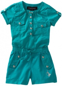 Baby Phat - Kids Girls 7-16 Short Sleve Romper, Waterfall, X-Large