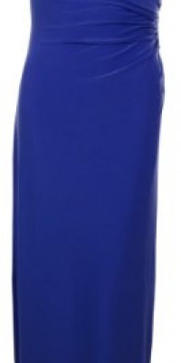 Embellished One Shoulder Ruched Jersey Dress (8P, Blueberry) Embellished One Shoulder Ruched Jersey Dress (8P, Blueberry)