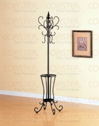 Classic Black Metal Coat Rack Hat Stand w/Umbrella Holder Classic Black Metal Coat Rack Hat Stand w/Umbrella Holder