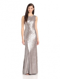 BCBGMAXAZRIA Women's Agne Open Back Geo Sequin Maxi Dress BCBGMAXAZRIA Women's Agne Open Back Geo Sequin Maxi Dress