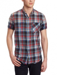 Calvin Klein Jeans Men's Roadmap Plaid Short Sleeve Woven Calvin Klein Jeans Men's Roadmap Plaid Short Sleeve Woven