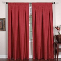 Elrene Home Imperial 26 x 84 Inverted Pleat Panel Sangria - Single panel only Elrene Home Imperial 26 x 84 Inverted Pleat Panel Sangria - Single panel only