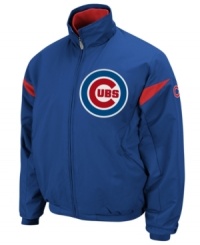 Don't be a fair-weather fan. Keep cheering through the entire game in this comfortable Chicago Cubs jacket featuring Therma Base technology from Majestic. Don't be a fair-weather fan. Keep cheering through the entire game in this comfortable Chicago Cubs jacket featuring Therma Base technology from Majestic.