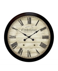 Evocative of an era when keeping time was an art this oversize piece is as stunning as it is useful. Includes a 3 year warranty. Evocative of an era when keeping time was an art this oversize piece is as stunning as it is useful. Includes a 3 year warranty.