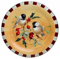Lenox Winter Greetings Everyday Stoneware Chickadee Salad Plate Lenox Winter Greetings Everyday Stoneware Chickadee Salad Plate
