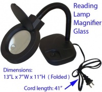 SE MC353B Table Magnifier Lamp 5X Fluorescent Light, Black SE MC353B Table Magnifier Lamp 5X Fluorescent Light, Black
