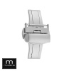 Modena Watch 22mm Premium Push Button Deployant / Deployment clasp / buckle - Matte / Brushed Stainless Steel