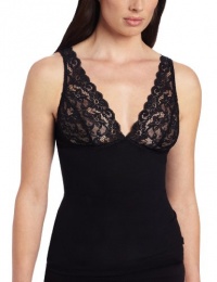 Hanro Women's Luxury Moments Spaghetti Camisole, Black, Medium Hanro Women's Luxury Moments Spaghetti Camisole, Black, Medium