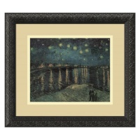 Starry Night On Rhone Framed Wall Art by Vincent van Gogh - 16.12W x 14.12H in. Starry Night On Rhone Framed Wall Art by Vincent van Gogh - 16.12W x 14.12H in.