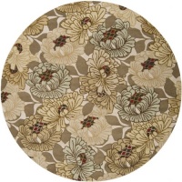 Area Rug 8x8 Round Transitional Ivory Color - Surya Bombay Rug from RugPal Area Rug 8x8 Round Transitional Ivory Color - Surya Bombay Rug from RugPal