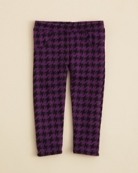 Stretch jeggings from Sofi in oversized houndstooth print allover. Stretch jeggings from Sofi in oversized houndstooth print allover.