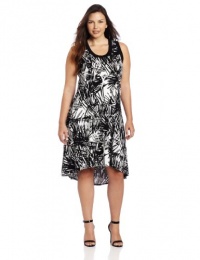 Karen Kane Women's Plus-Size Back Tank Dress, Black/White, 0X Karen Kane Women's Plus-Size Back Tank Dress, Black/White, 0X