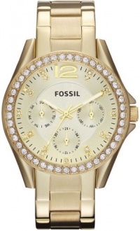 Fossil Women's ES3203 Riley Multifunction Gold-Tone Stainless Steel Watch