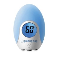 Gro-Egg Color Changing Digital Room Thermometer, White Gro-Egg Color Changing Digital Room Thermometer, White