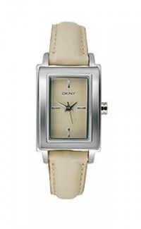 DKNY 3-Hand Silver-Tone Rectangle Tank Women's watch #NY8778