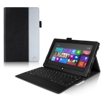 Manvex Slim and Compact Leather Folio Case Cover for the Microsoft Surface PRO / Surface PRO 2 Tablet with Windows 8 | Built-in Stand with Multiple Viewing Angles with Stylus Holder - Also compatible with the Type Cover and Touch Cover from Microsoft (Key Manvex Slim and Compact Leather Folio Case Cover for the Microsoft Surface PRO / Surface PRO 2 Tablet with Windows 8 | Built-in Stand with Multiple Viewing Angles with Stylus Holder - Also compatible with the Type Cover and Touch Cover from Microsoft (Key