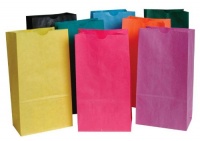 School Smart Flat Bottom Paper Bags - 6 x 11 inches - Pack of 28 - Assorted Colors School Smart Flat Bottom Paper Bags - 6 x 11 inches - Pack of 28 - Assorted Colors