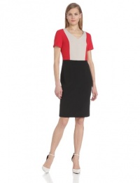 Jones New York Women's Colorblock Short Sleeve Stretch Crepe Dress Jones New York Women's Colorblock Short Sleeve Stretch Crepe Dress