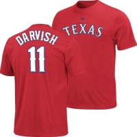 Yu Darvish Texas Rangers Red #11 Name & Number T-Shirt Yu Darvish Texas Rangers Red #11 Name & Number T-Shirt