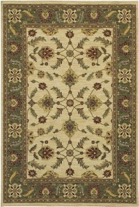 Area Rug 2x4 Rectangle Traditional Ivory-Limestone Green Color - Karastan Sierra Mar Collection Area Rug 2x4 Rectangle Traditional Ivory-Limestone Green Color - Karastan Sierra Mar Collection