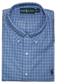 Polo Ralph Lauren Men's Custom-Fit Plaid Poplin Button Down Polo Ralph Lauren Men's Custom-Fit Plaid Poplin Button Down