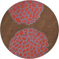 Area Rug 8x8 Round Contemporary Brown Color - Surya Artist Studio Rug from RugPal Area Rug 8x8 Round Contemporary Brown Color - Surya Artist Studio Rug from RugPal