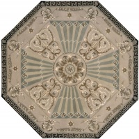 Area Rug 6x6 Octagon Transitional Beige Color - Nourison Versailles Palace Collection Area Rug 6x6 Octagon Transitional Beige Color - Nourison Versailles Palace Collection