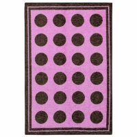 Townhouse Rugs Polka Dot Border Pink Rug, 40-Inch by 60-Inch Townhouse Rugs Polka Dot Border Pink Rug, 40-Inch by 60-Inch