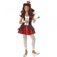 California Costumes Tween Queen Of Hearts Costume,Red/Black/White California Costumes Tween Queen Of Hearts Costume,Red/Black/White