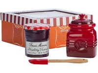 Le Creuset Stoneware Berry Jam Jar & Bonne Maman Jam Gift Set Le Creuset Stoneware Berry Jam Jar & Bonne Maman Jam Gift Set