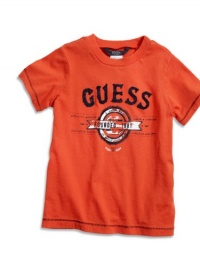 GUESS Kids Baby Boy Short-Sleeve Flag Screen Tee (12-24m), ORANGE (24M) GUESS Kids Baby Boy Short-Sleeve Flag Screen Tee (12-24m), ORANGE (24M)