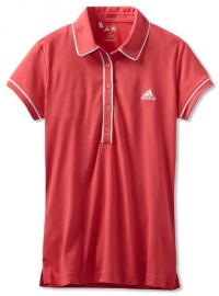 Adidas Golf Girl's Fashion Performance Basic Polo, Aqua/White, Large Adidas Golf Girl's Fashion Performance Basic Polo, Aqua/White, Large