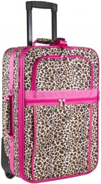 World Traveler Animal Print Collection 20-inch Expandable Carry On Rolling Luggage World Traveler Animal Print Collection 20-inch Expandable Carry On Rolling Luggage