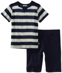 Splendid Littles Boys 2-7 Toddler Scarf Stripe Crew Neck Tee And Short, Navy, 3T Splendid Littles Boys 2-7 Toddler Scarf Stripe Crew Neck Tee And Short, Navy, 3T