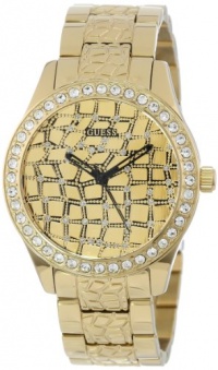 GUESS U0236L2 Gold-Tone Animal-Embossed Feminine Sport Watch GUESS U0236L2 Gold-Tone Animal-Embossed Feminine Sport Watch