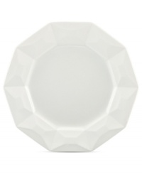 A cut above. The Castle Peak salad plate presents an ultra-modern take on kate spade new york's signature bow motif featuring bold faceted accents in cream-colored stoneware. A cut above. The Castle Peak salad plate presents an ultra-modern take on kate spade new york's signature bow motif featuring bold faceted accents in cream-colored stoneware.