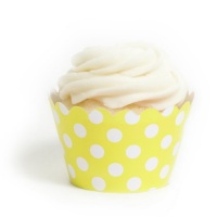 Dress My Cupcake Yellow Polka Dot Cupcake Wrappers, Set of 12 Dress My Cupcake Yellow Polka Dot Cupcake Wrappers, Set of 12