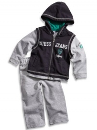 GUESS Kids Baby Boy Hoodie & Sweats Active Set (12-24M), NAVY (12M) GUESS Kids Baby Boy Hoodie & Sweats Active Set (12-24M), NAVY (12M)