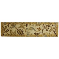 Townhouse Rugs Covington Floral Beige Rug, 24-Inch by 96-Inch Townhouse Rugs Covington Floral Beige Rug, 24-Inch by 96-Inch