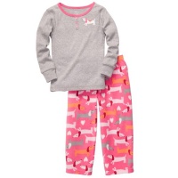 Carter's Girls' 2-Pc L/S Embroidery Set - Pointelle Dogs - 4T Carter's Girls' 2-Pc L/S Embroidery Set - Pointelle Dogs - 4T
