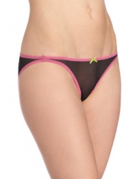 Betsey Johnson Women's Stretch Mesh Side String Bikini Panty Betsey Johnson Women's Stretch Mesh Side String Bikini Panty