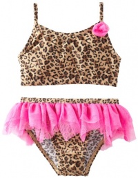 Flapdoodles Girls 2-6X Lilly Leopard 2 Piece, Leopard Print, 5