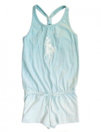 Ralph Lauren Toddler Girl's Big Pony Fading Romper, Lt Blue, 6 Ralph Lauren Toddler Girl's Big Pony Fading Romper, Lt Blue, 6
