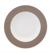 Seychelles Taupe Rim Soup Plate 8.75 by Philippe Deshoulieres Seychelles Taupe Rim Soup Plate 8.75 by Philippe Deshoulieres
