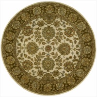 Nourison JA31 Jaipur Round Hand Tufted Area Rug, 6-Feet, Ivory/Brown Nourison JA31 Jaipur Round Hand Tufted Area Rug, 6-Feet, Ivory/Brown